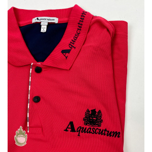 NWOT Aquascutum Men's Coral Polo Shirt Size: Large - Adam Scott Logo