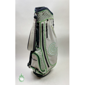 Used Cleveland Ladies Golf Cart/Carry Stand Bag 7-Way White and Green