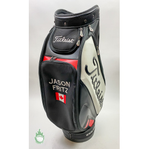 Titleist Staff Golf Bag Black/Red/White w/ Canadian Flag & Name Embroidered