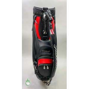 Titleist Staff Golf Bag Black/Red/White w/ Canadian Flag & Name Embroidered