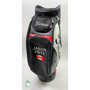 Titleist Staff Golf Bag Black/Red/White w/ Canadian Flag & Name Embroidered