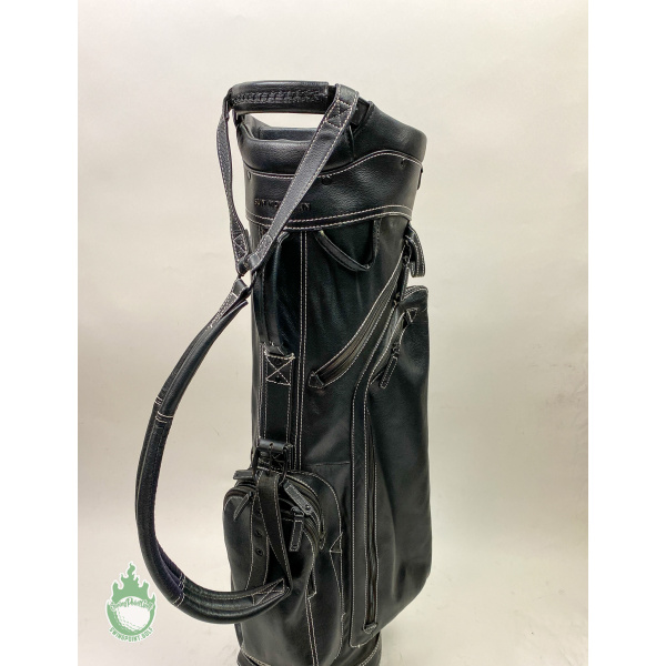 Used Sun Mountain Stand Golf Bag Black Leather Ships Free