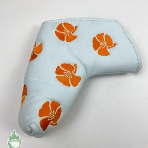 NWOT Pebble Beach Golf Poppy Hills White Magnetic Blade Putter Headcover