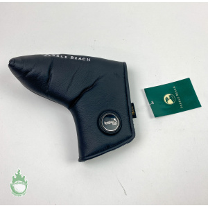 New Spyglass Hill Pebble Beach Golf Black Magnetic Blade Putter Headcover Rare