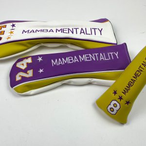 New Kobe Bryant Mamba Mentality Golf Headcover Set Driver, Fairway & Putter