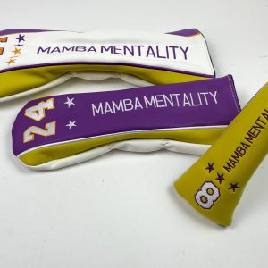 New Kobe Bryant Mamba Mentality Golf Headcover Set Driver, Fairway & Putter