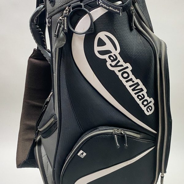 Used TaylorMade Cart Carry Golf Bag 6-way Black/Gray Ships Free