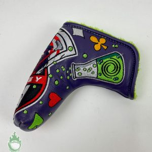 Used Odyssey Purple Joker Blade Putter Head Cover Headcover- Magnetic Closure