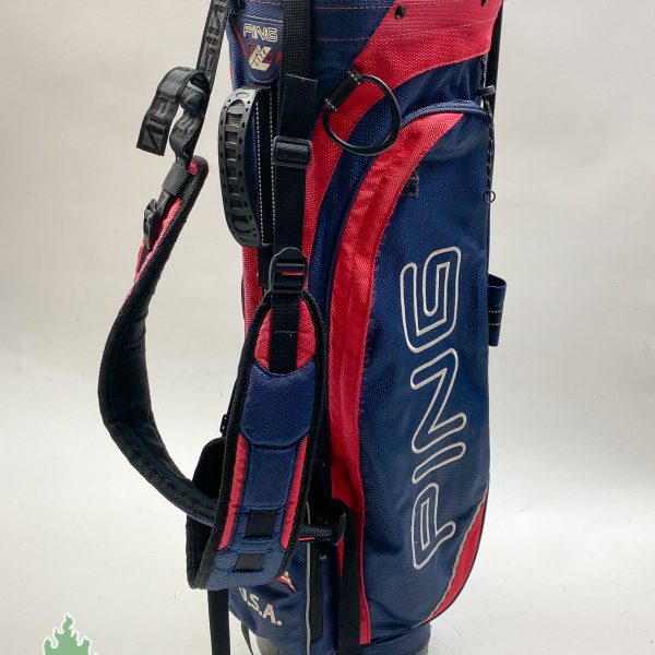 Used PING Hoofer Lite Red & Blue American Flag Golf Club Cart