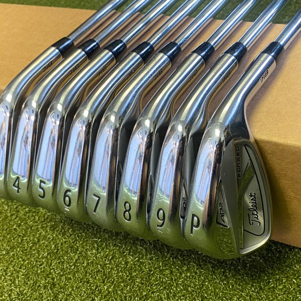 Used Titleist 718 AP2 Irons 3-PW AMT Tour White S300 Stiff Flex Steel Golf Set