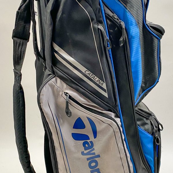 Used TaylorMade Catalina Cart Carry Golf Bag - Blue/Gray/Black Ships Free