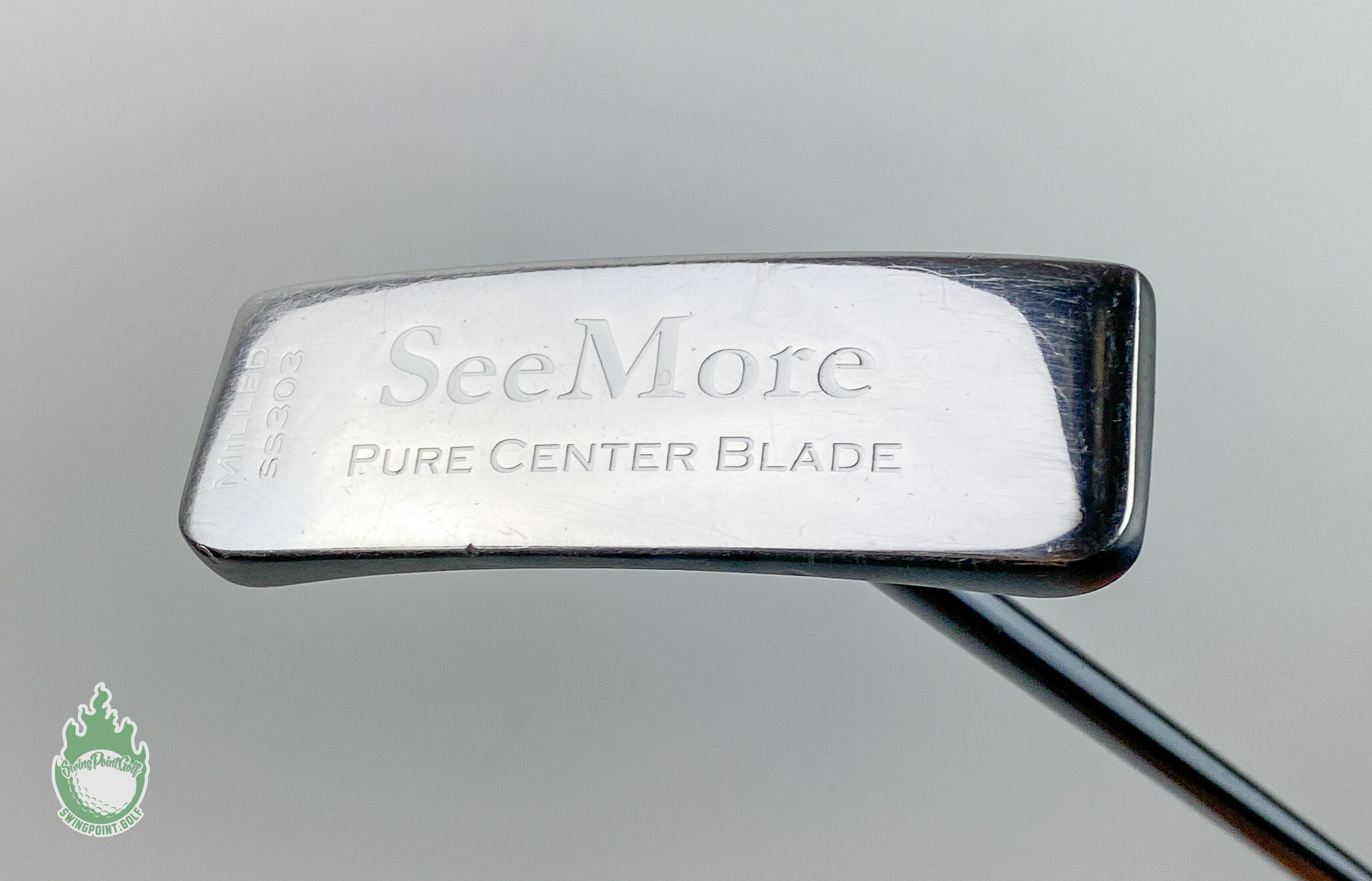 Used RH The SeeMore Milled SS303 Pure Center Blade 35″ Putter
