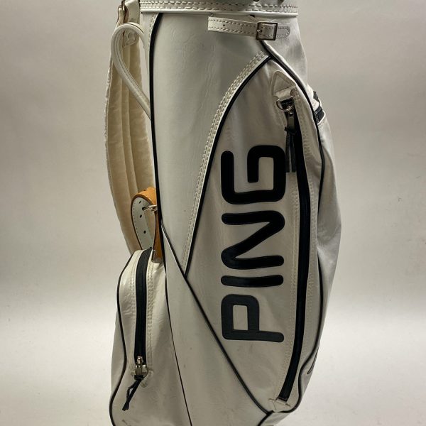 PING ゴルフバッグ ビンテージ Used Vintage Ping Golf Cart/Carry Bag 4-Way Divided White W