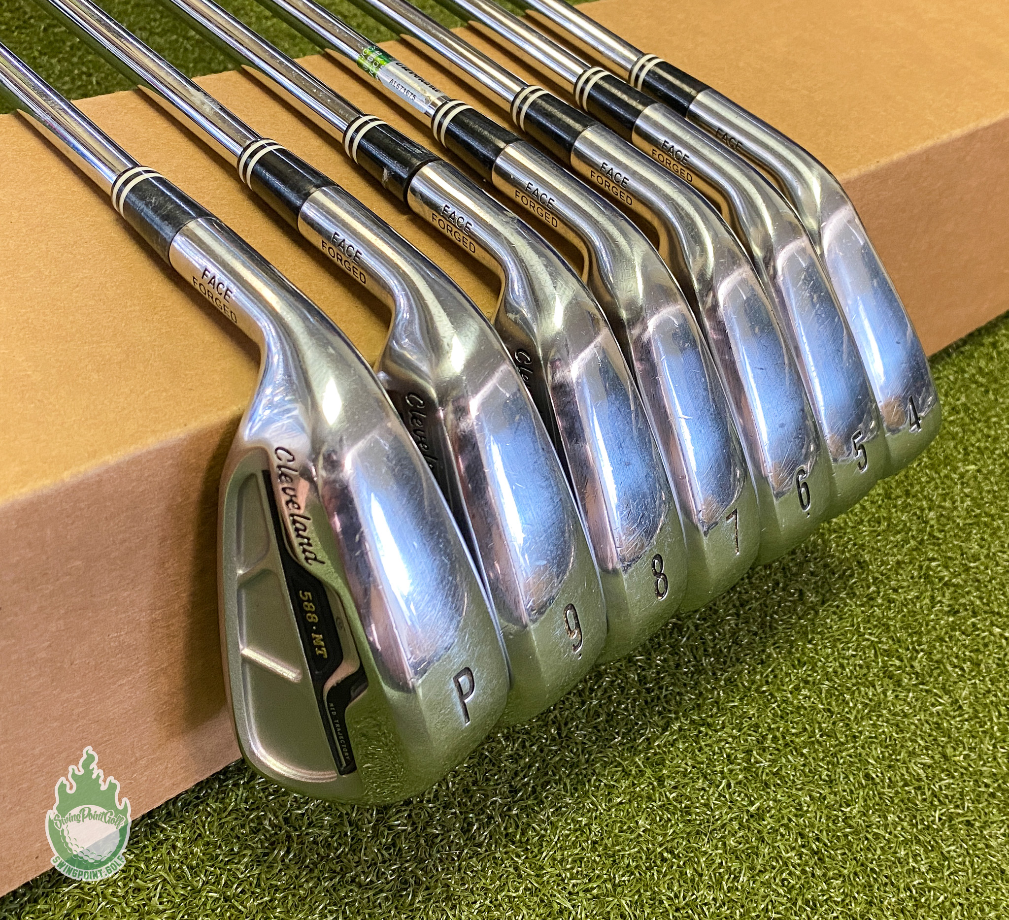 LEFT HANDED Cleveland 588 MT Irons 4-PW 85g Regular Flex Steel  display picture 1