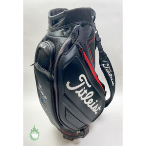 Used Titleist Staff Golf Bag Black/Red/White Diamante & Name Embroidered