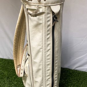 Used Vintage Ping Golf Cart/Carry Bag 4-Way Divided White One Pocket