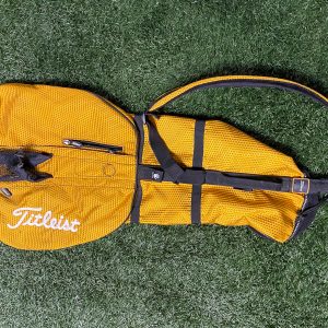 Used Titleist Yellow Carry Sunday Golf Bag With Strap