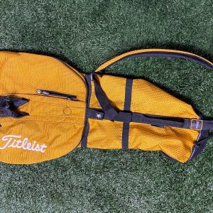 Used Titleist Yellow Carry Sunday Golf Bag With Strap