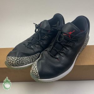 Nike Air Jordan ADG Golf Shoes Black Cement Grey Red AR7995-001 Men’s Size 11.5