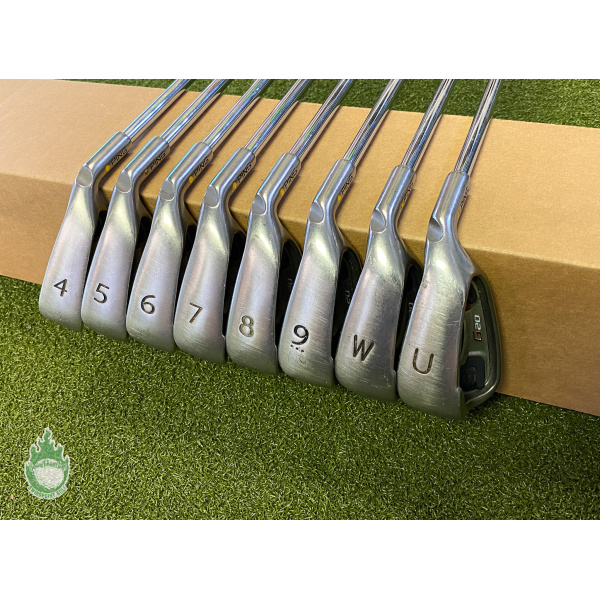 Used RH Ping Yellow Dot G20 Irons 4-PW/UW CFS Stiff Flex Steel Golf Club Set