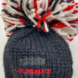 Jan Craig Summit Black Hand Knit Pom Pom Headcover Set Driver, Fairway & Hybrid