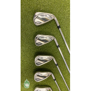 Used RH Callaway Mavrik Max Irons 5-PW KBS MAX 80g Stiff Flex Steel Golf Set