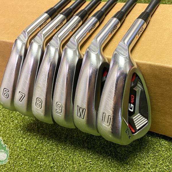 Ping Orange Dot G410 Irons 6-PW/UW ALTA CB AWT Senior Flex Graphite Golf Set