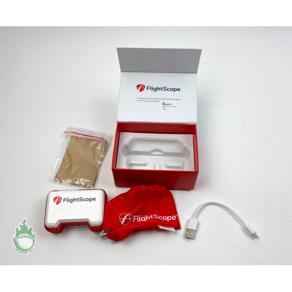 Used in Box FlightScope Mevo Golf Launch Monitor With Charger & Carry Case