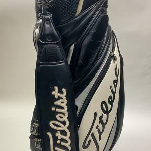 Used Titleist Staff Golf Bag Black/White 6-Way Embroidered TPC Las Vegas