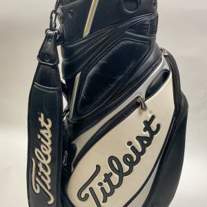 Used Titleist Staff Golf Bag Black/White 6-Way Embroidered TPC Las Vegas