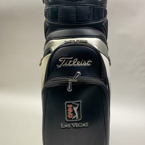 Used Titleist Staff Golf Bag Black/White 6-Way Embroidered TPC Las Vegas