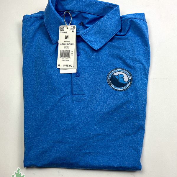 New with Tags Adidas Men's Ultimate 365 Golf Light Blue Heather Polo Sz: Medium