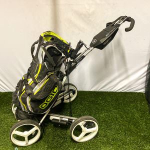 Used Ogio X-4 Synergy 4 Wheel Golf Push Cart and Bag - Ships Free
