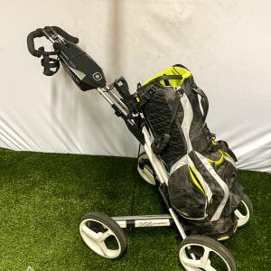 Used Ogio X-4 Synergy 4 Wheel Golf Push Cart and Bag - Ships Free