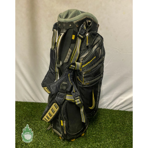 Used Black/Yellow Nike Sasquatch Golf Stand Bag 14-Way With Strap & Rainhood