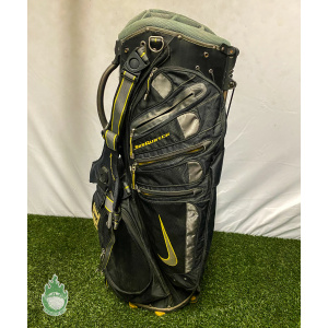 Used Black/Yellow Nike Sasquatch Golf Stand Bag 14-Way With Strap & Rainhood