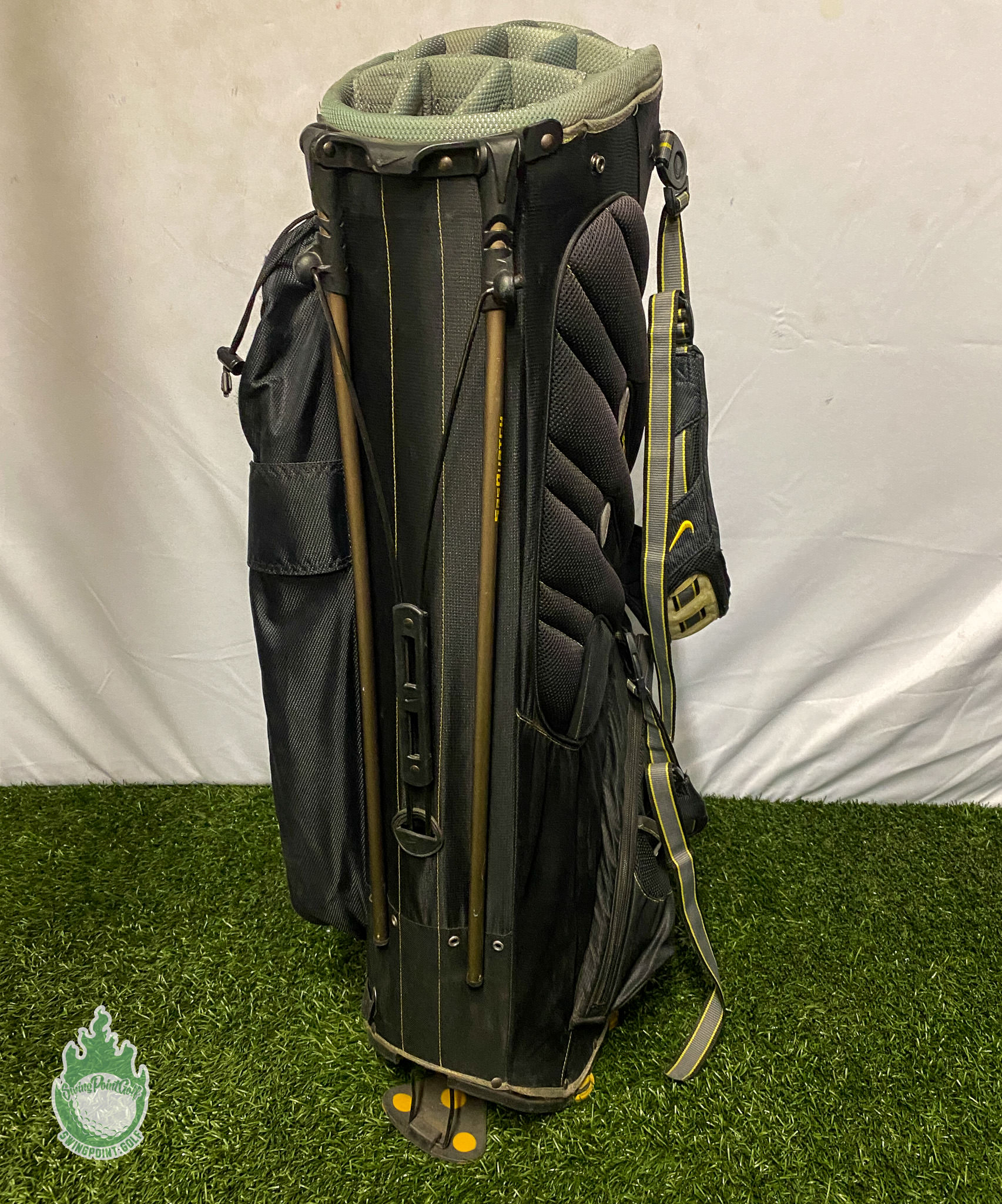 Used Black/Yellow Nike Sasquatch Golf Stand Bag 14-Way With Strap ...