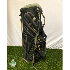 Used Black/Yellow Nike Sasquatch Golf Stand Bag 14-Way With Strap & Rainhood