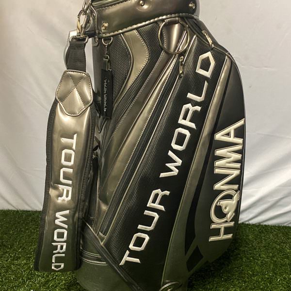 HONMA TEAM TOUR WORLD スタンドキャディバッグ Used Honma Team Tour World Staff Stand Cart Carry Golf Bag Grey