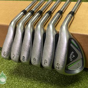 Used Right Handed Callaway Edge Irons 6-PW/SW Regular Flex Steel Golf Club Set