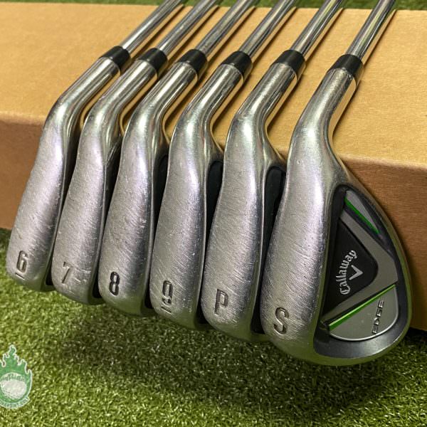 Used Right Handed Callaway Edge Irons 6-PW/SW Regular Flex Steel Golf Club Set