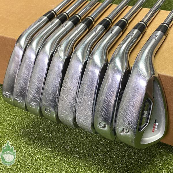 Used Right Handed Nickent 3DX Pro Irons 3-PW N.S. Pro Stiff Steel Golf Club Set