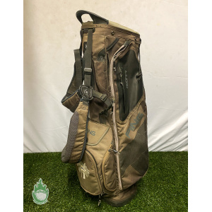 Used Ping Hoofer Golf Cart/Carry Stand Bag 5-Way Divided W/ Straps & Rainhood