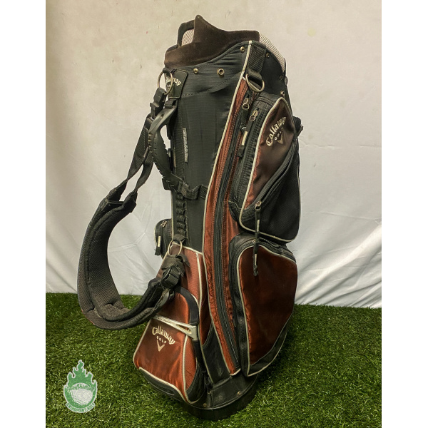 Used Callaway Golf Stand Bag 8 Dividers Black & Red w/ Straps