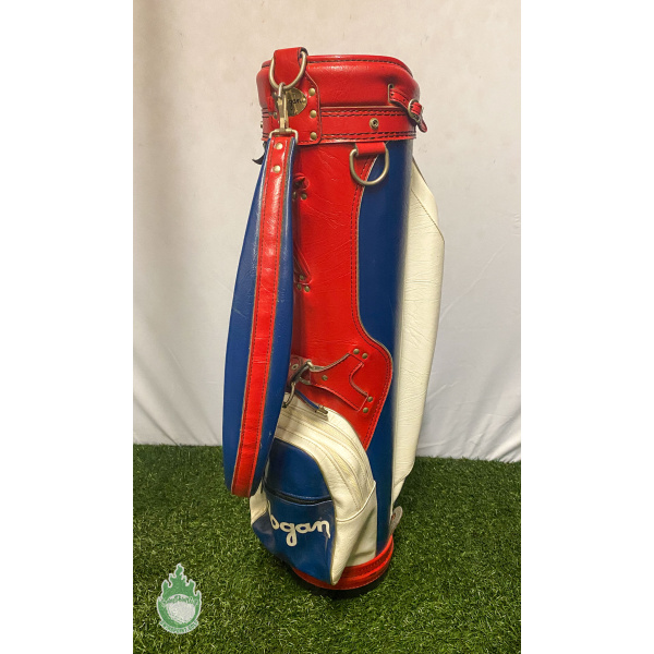 Vintage Ben Hogan 3-way Cart Carry Golf Staff Bag - Red, White, Blue