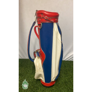 Vintage Ben Hogan 3-way Cart Carry Golf Staff Bag - Red, White, Blue