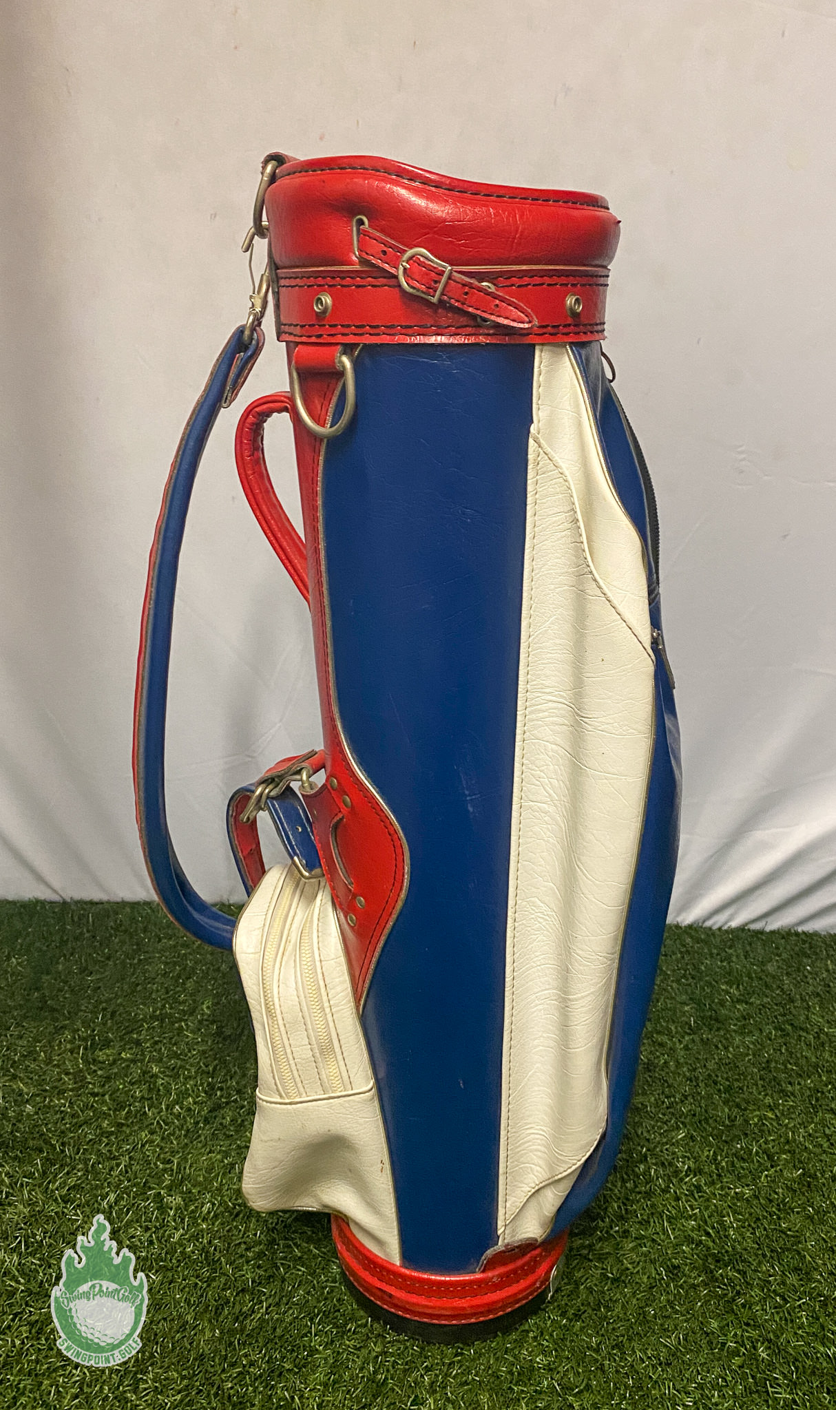 Vintage Hogan Red store White Blue Vinyl Staff Golf Club Bag