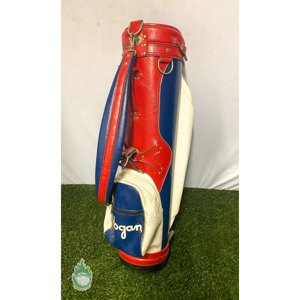 Very nice Ben Hogan orders Staff/Cart Golf Bag & cover red white blue Fort Worth Texas