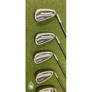 Used RH Ping Red Dot G25 Irons 6-PW/SW TFC 80 Ladies Flex Graphite Golf Set