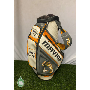 Used Callaway Mavrik Tour Staff Golf Cart Carry Bag White/Orange